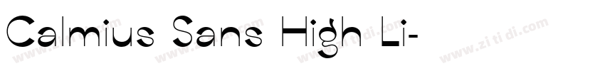 Calmius Sans High Li字体转换 Calmius Sans High Li字体转换